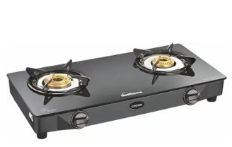 Sunflame CROWN Glass Manual Gas Stove  2 Burners