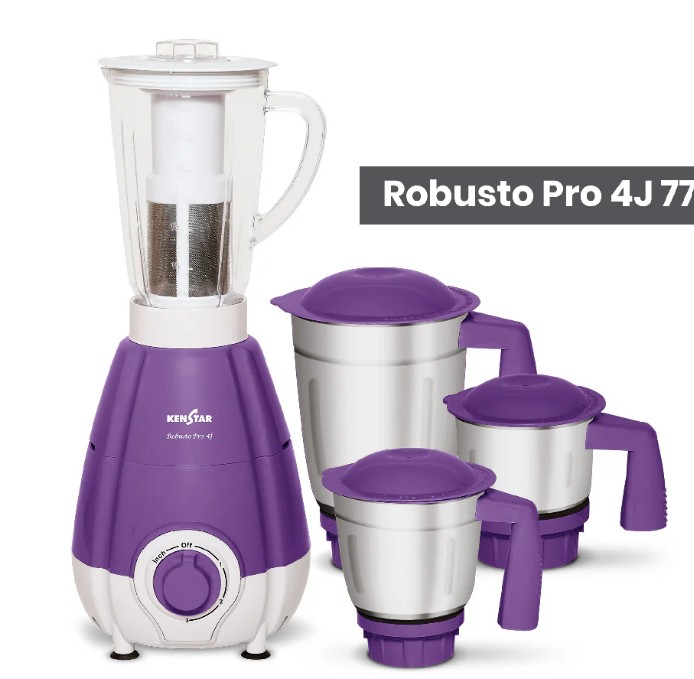 Kenstar Robusto Pro 4J 775W Mixer Grinder with Power Plus Turbo Motor