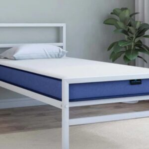 Nilkamal Striker Metal Bed White Plus Matress Single