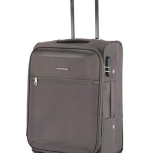 Kamiliant Grey Solid Soft Sided Cabin Trolley Suitcase