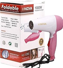 NOVA 1000w Hair Dryer White And Pink Colour