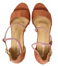 GLOBAL STEP Women Heels Sandal Tan 8