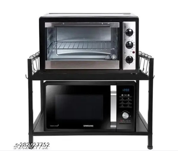 Green Touch Two Self / Two Tier With 8 Hook Microwave Oven Stand