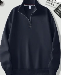 Fashion And YOUTH Men Full Sleeve Solid Sweatshirt Navy Colour L Size