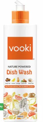 Vooki Nature Powered Natural Dish Wash Gel No Preservatives  No Synthetic Colors 500 ml Pack of 1