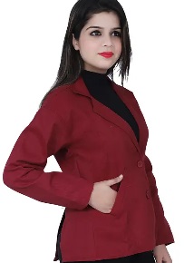 Private Label Vesicle Womens Blazers Maroon Colours XXL