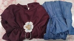 Private Label Girls Top Pant Set 22 Size Purple And Blue