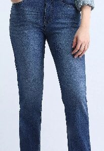 Flying Machine Womens High Rise Straight Fit Jeans Navy 30 Size