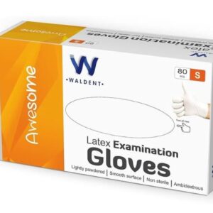 Waldent Latex Examination Gloves size S 80pcs