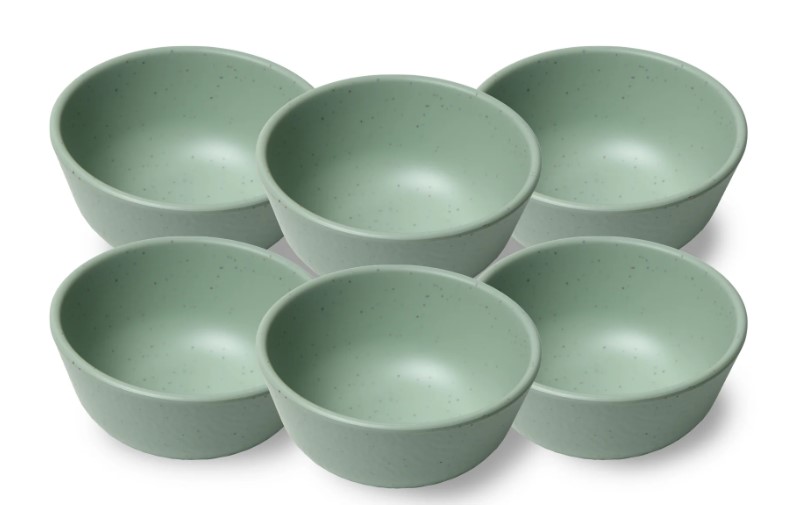 Stehlen Donna Hammered Dinnerware Pure Melamine Kitchen Set Home Green Dot Set 11