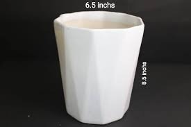 Plastic Flower Pot Holder White Set Of 2