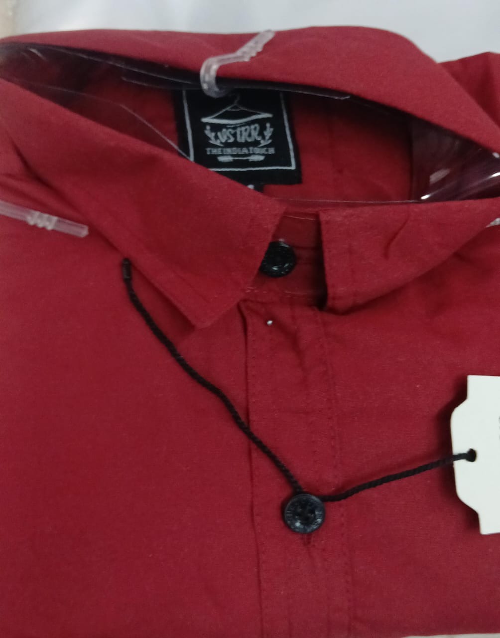 Shirt For Men Color Maroon Size M