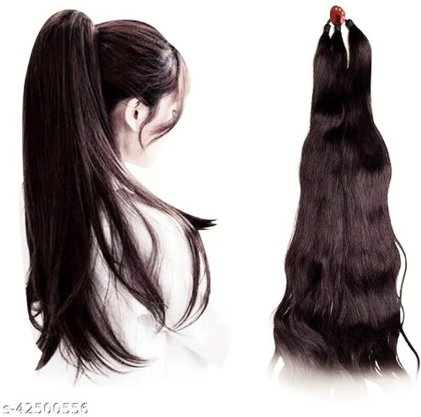 WomenS Artificial Synthetic Hair Extension Brown Color