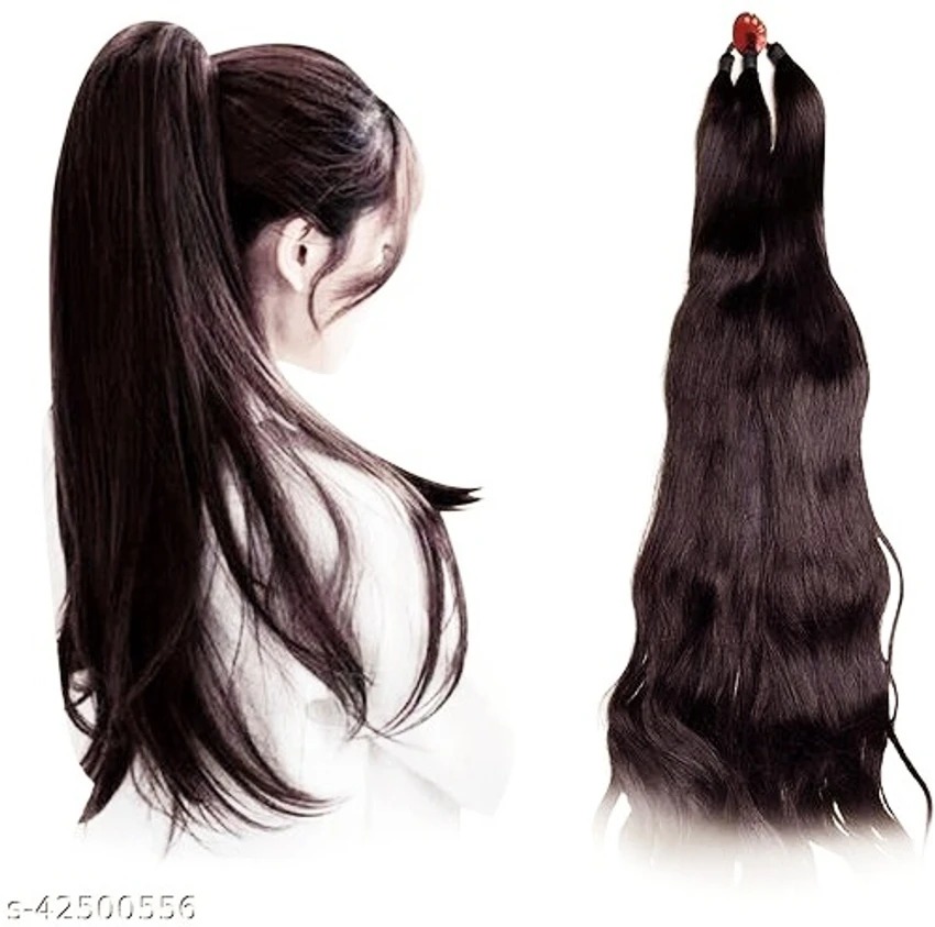 WomenS Artificial Synthetic Hair Extension Brown Color