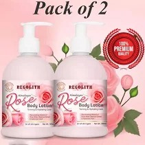 Regolith Rose Body Lotion Organic Quick Absorbing 300 Ml Pack Of 2
