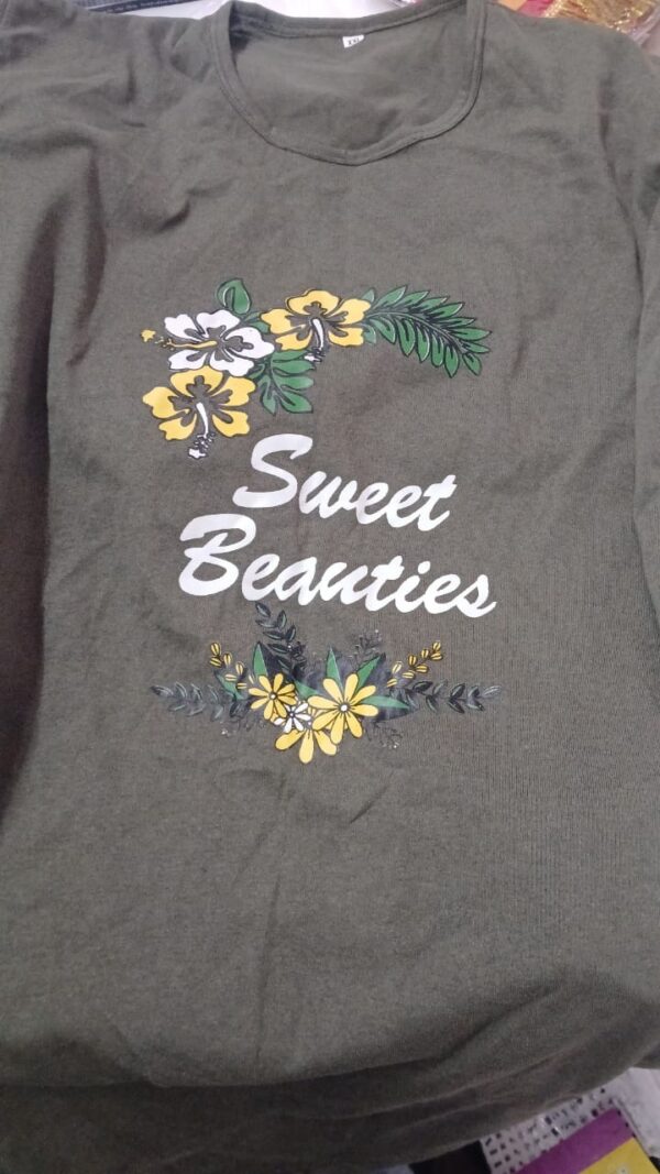 Woman Green Round Neck T Shirt Size Xxl