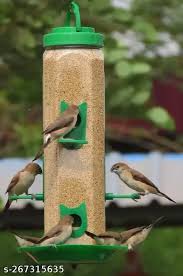 Green Color Bird Feeder Birds Feeder Bowl Birds Feeder Hanging Bird