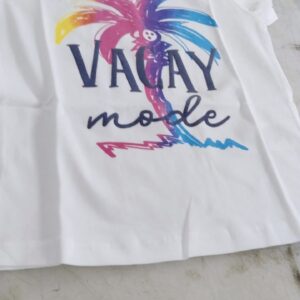 White Color Printed T Shirt For Kids Girl Size 2 To 3 Yrs