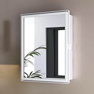 Plantex Acrylonitrile Butadiene Styrene Durable Bathroom Cabinet Mirror Size 14X18 Inch
