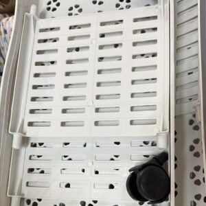 Plastic 4 Layer White Color Shoe Bucket Rack With Tyre