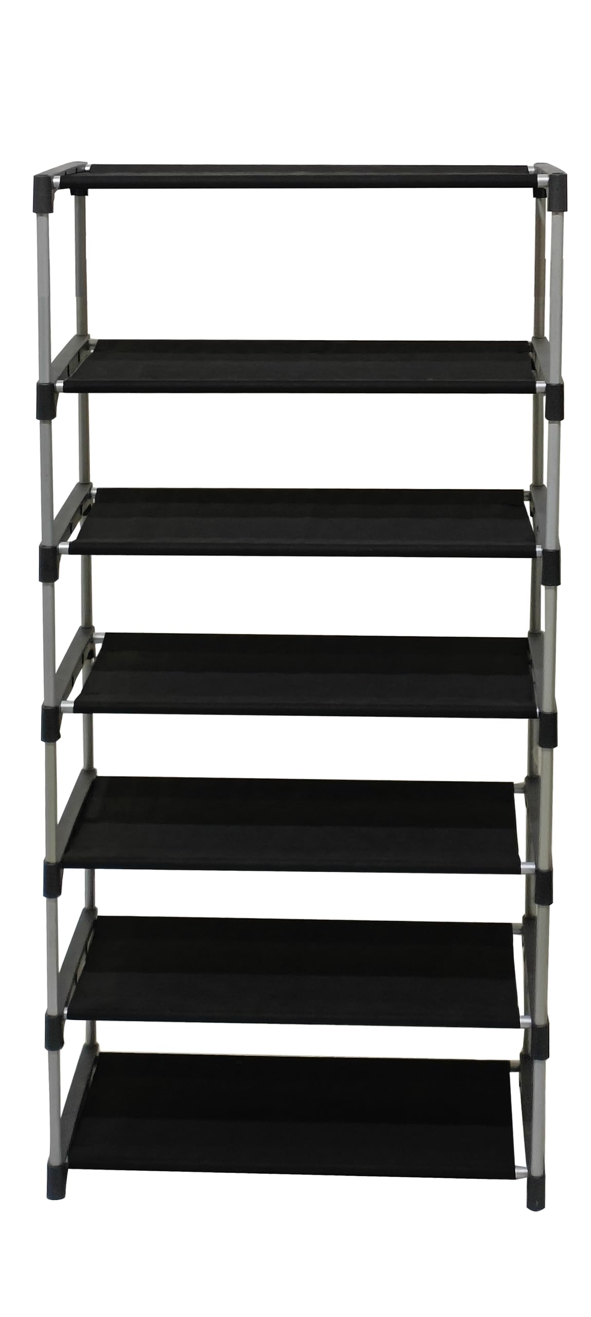6 Layer Black Color Plastic Shoe Rack