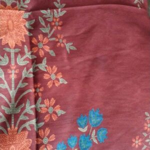 Unstitched Maroon Color Printed Kurti For Women Size 2 Meter