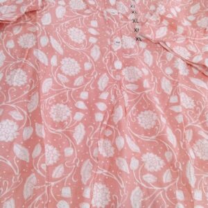 Fusion Pink Color Printed Short Kurti For Women Size Xl