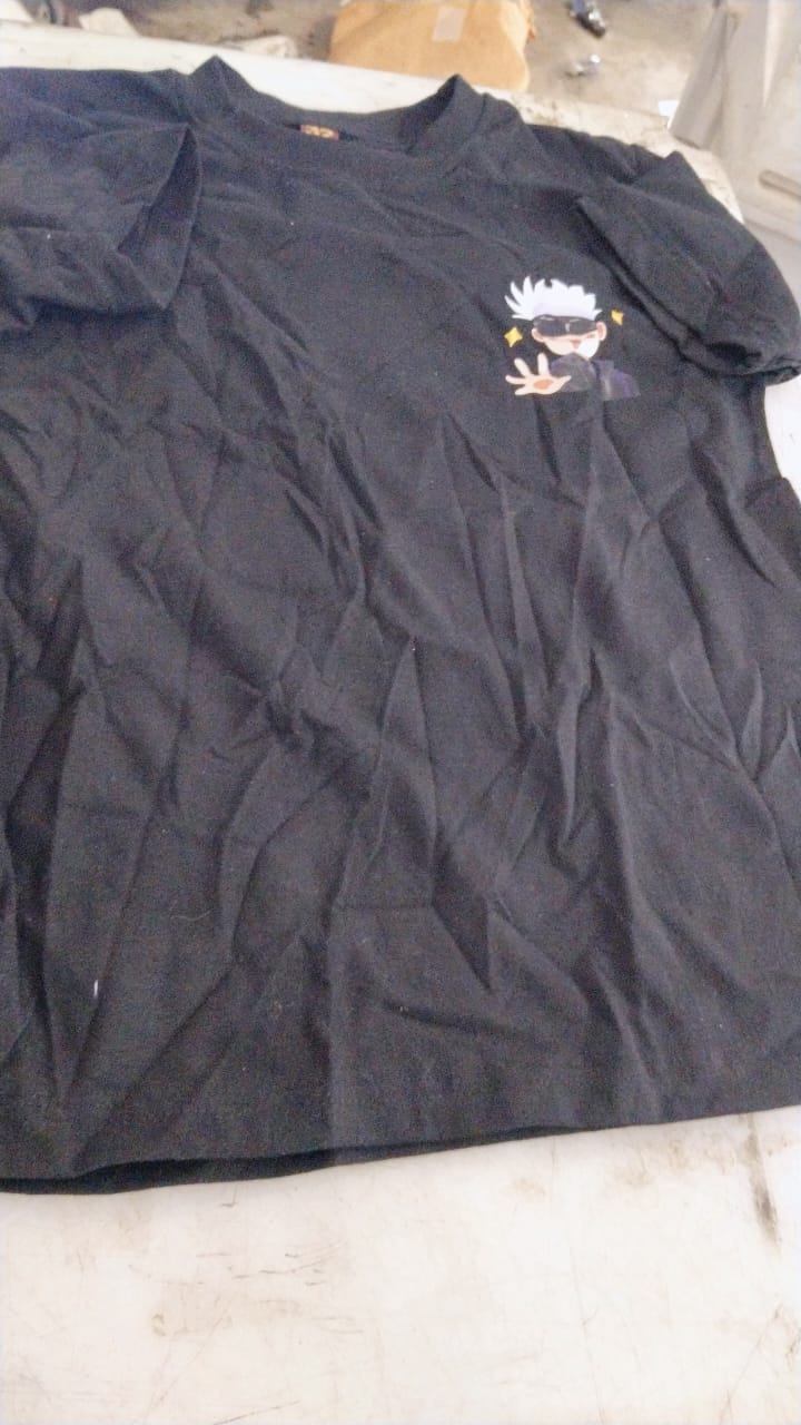 Black Color Printed T Shirt For Kids Boy Size 11 To 12 Yrs