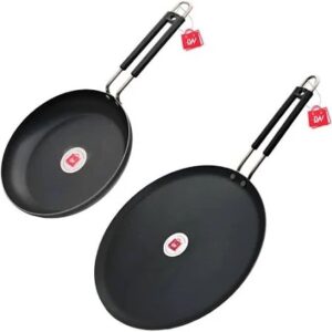 Lazy Window Black 2 Pieces Iron Tawa And Fry Pan
