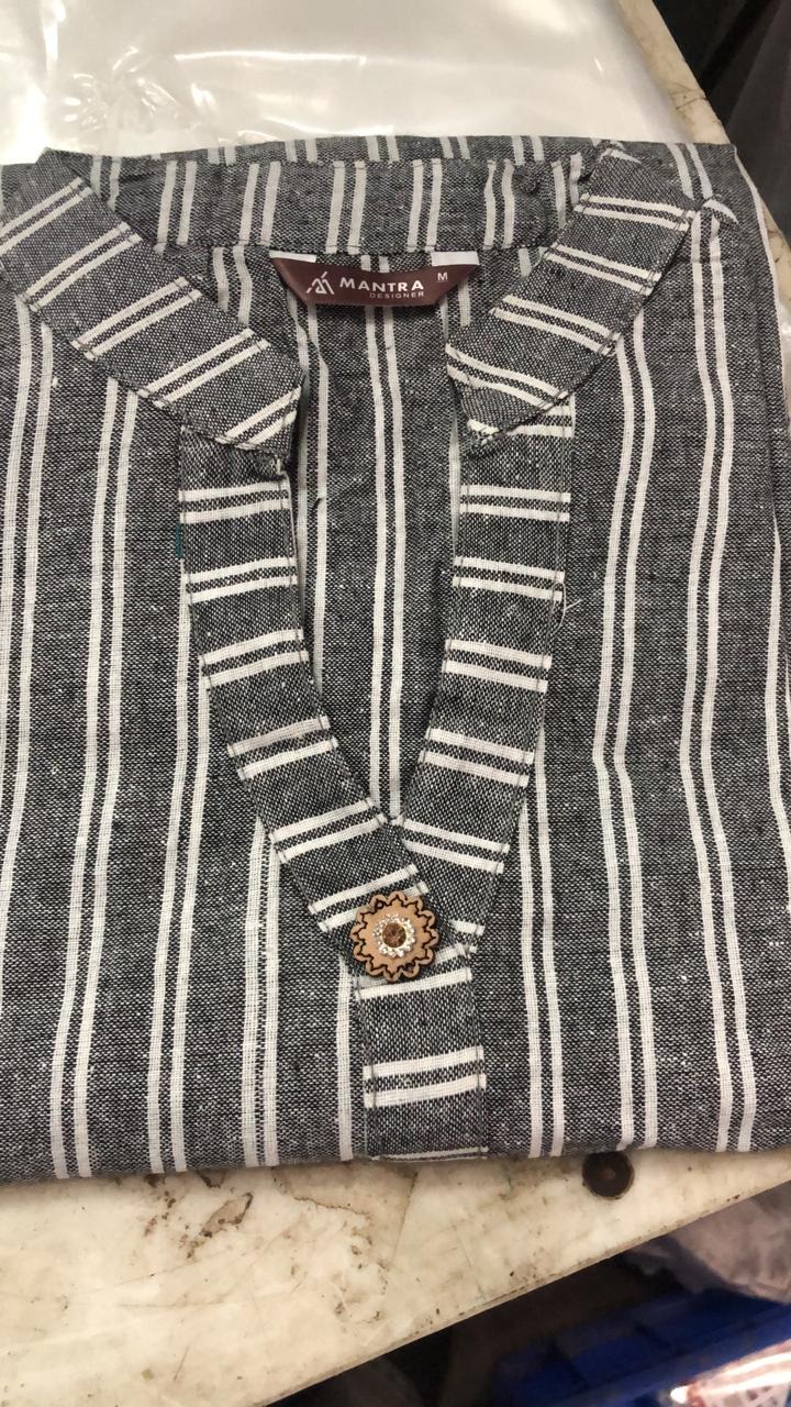 Women Grey Colour Lining Kurti Size M