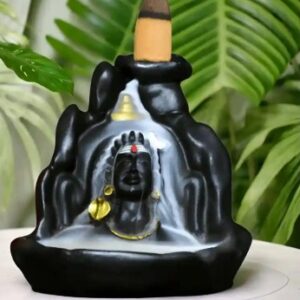 Mahadev Smoke Statue With 20 Pcs Dhoop Sticks Decorative Showpiece Black