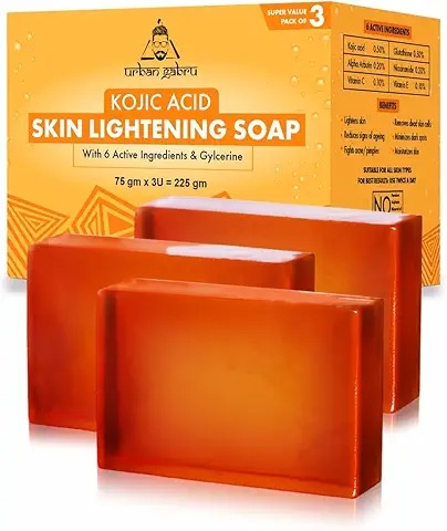 Urban Gabru Kojic Acid Dark Spot Remover Soap Bars With Vitamin C 75 G X 3