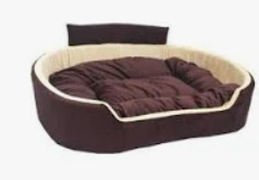 Brown And Cream Colour Dog Bed