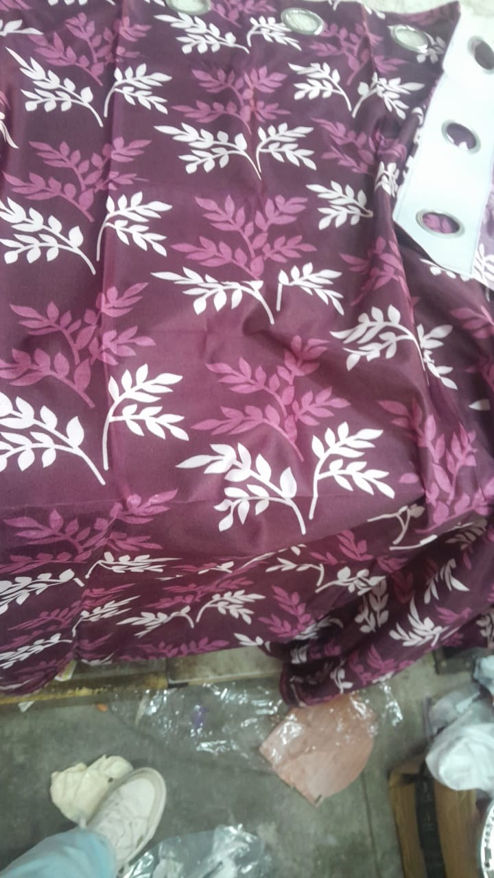 Wine Colour Window Curtain 5Ft