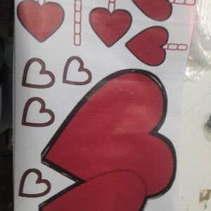Heart Hanging Chain Sticker