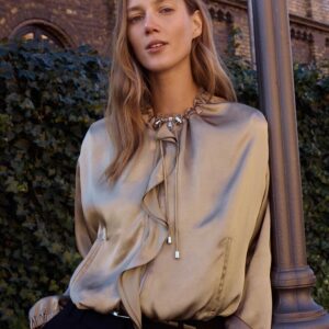 Zara Satin Jacket With Ruffles Size S 2710578737