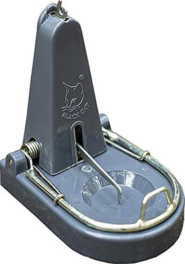 Black Cat Standard Rat Trap Mouse Catch Grey