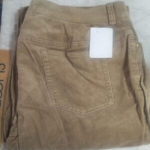 Men Brown Cotton Pant Size 16W