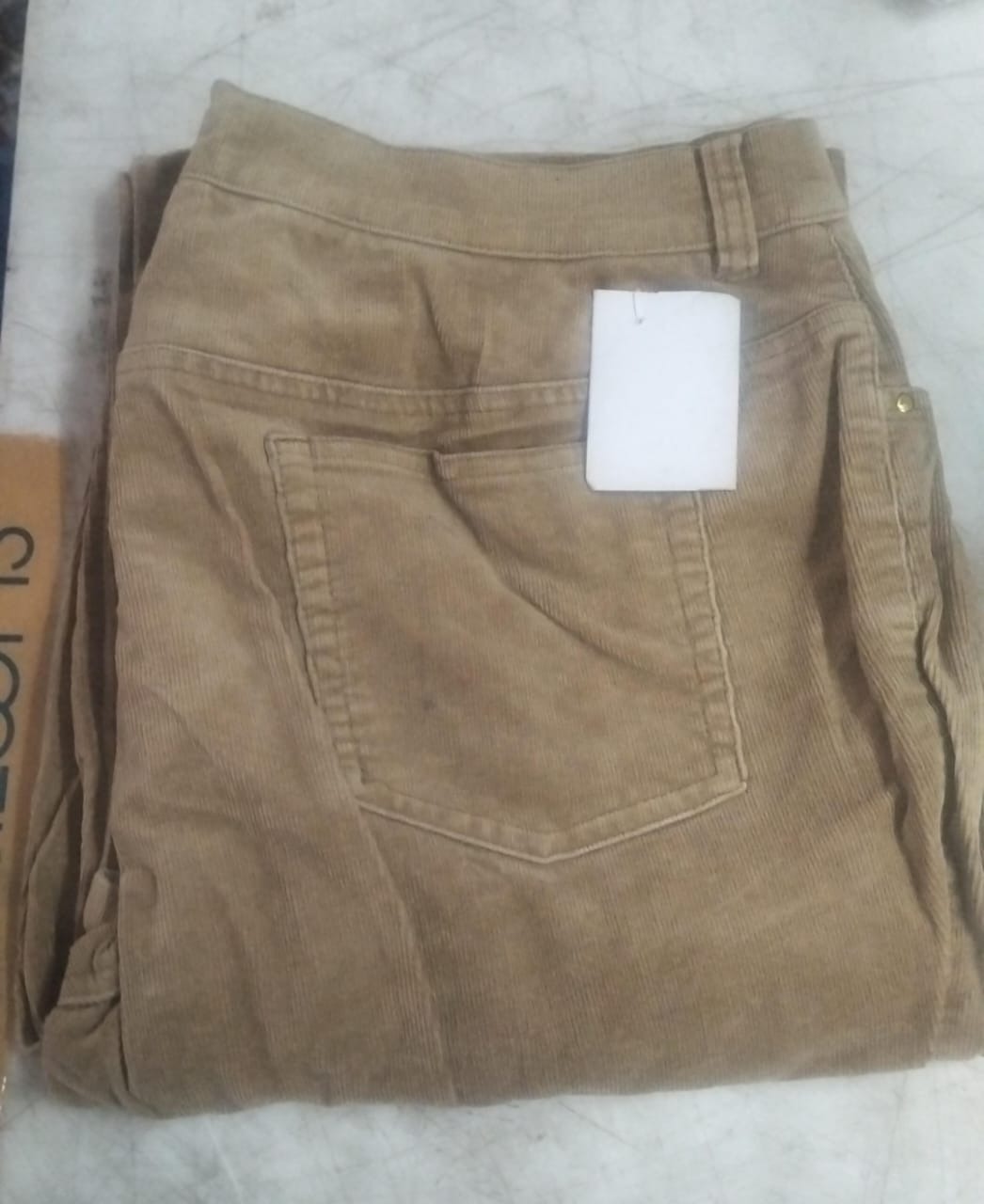 Men Brown Cotton Pant Size 16W