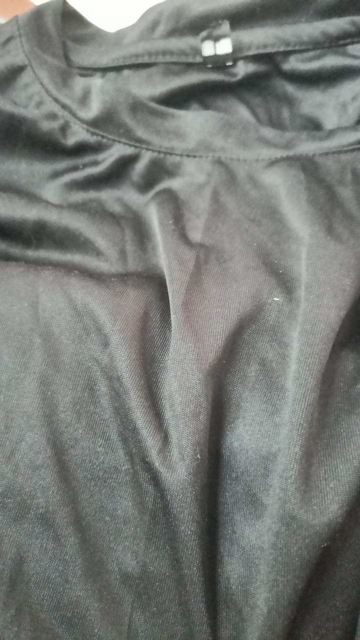 Women Black Color T Shirt Size L