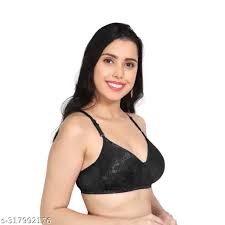 Women Black Color Bra Size S
