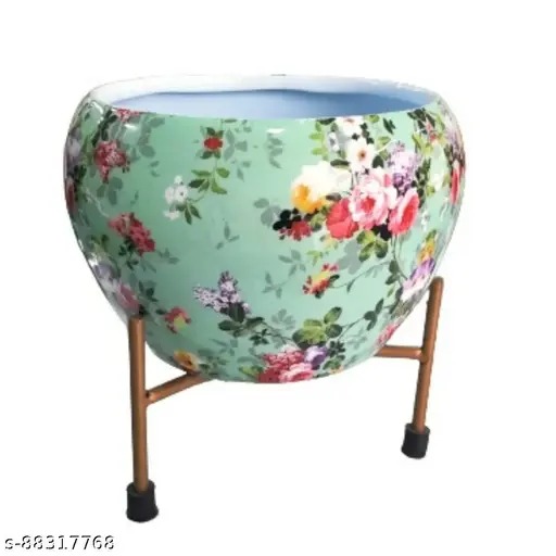 Zik Impex Metal Plant Pot With Stand