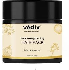 Vedic Onion Plus Fenugreek Root Strengthening Hair Pack 100G