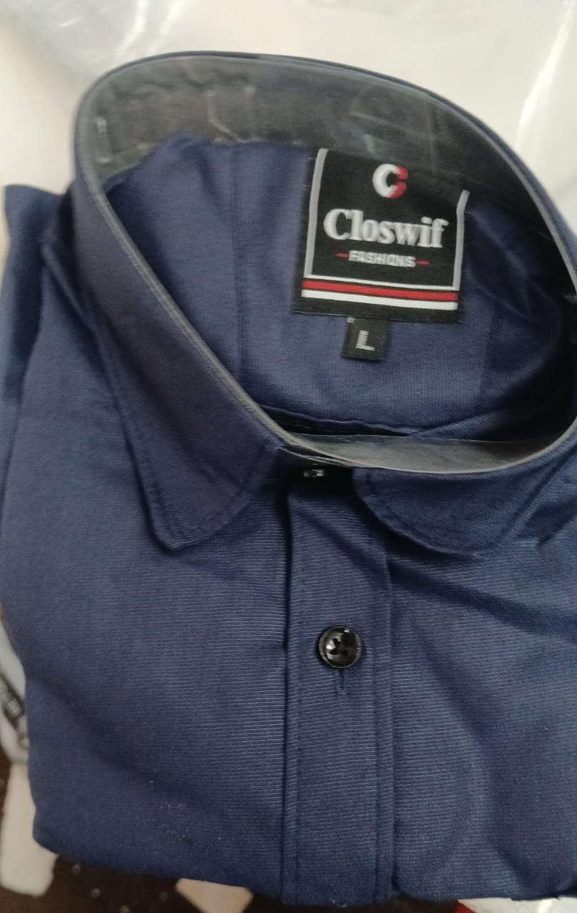 Shirts For Men Color Blue Size L