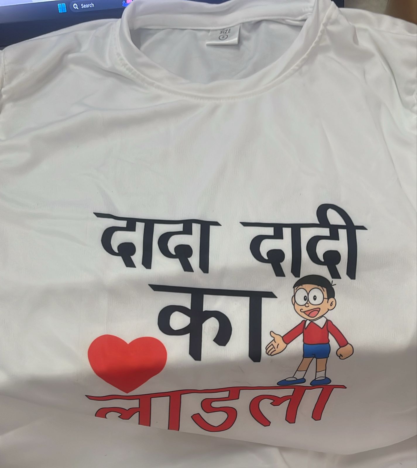 Kids Girl Dada Dadi Ki Ladli Printed T Shirt Size 15Y