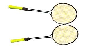 Badminton Racket Set Of 2 Yellow Colour