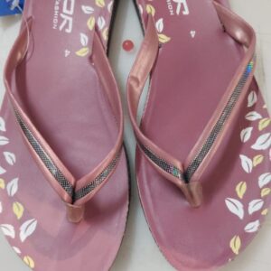 Women Maroon Color Slippers Size 4