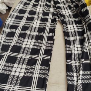 Black And White Colour Trouser For Women Size L