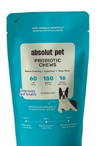 Absolut Pet Dog Supplement For Gut Health Probiotics Dogs Paw Licking 60 Chews 150G
