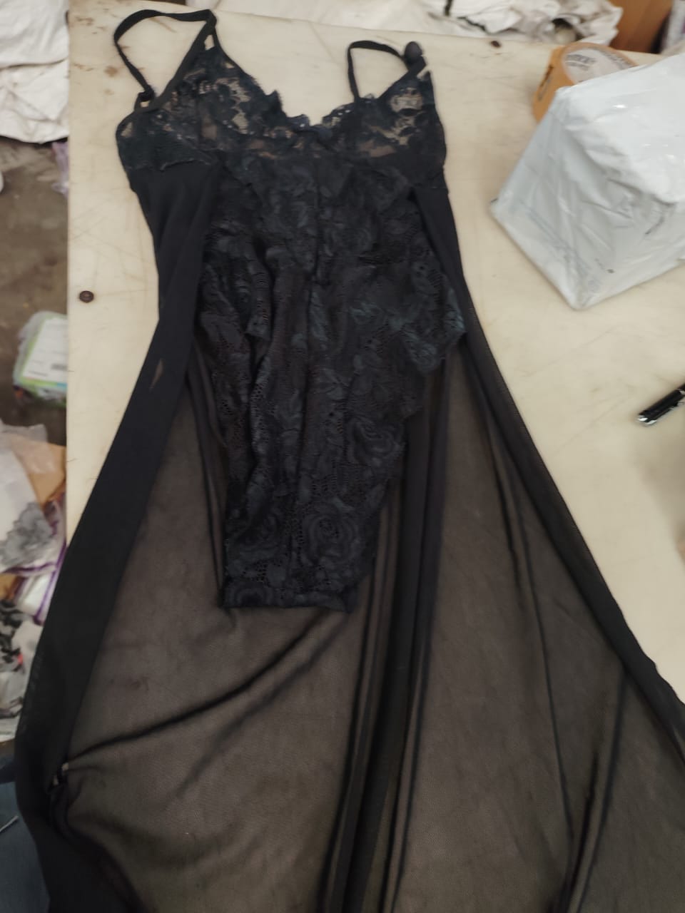 Black Colour Night Dress For Women Size Xs